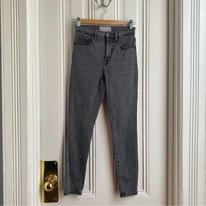 Everlane Washed Black High Rise Skinny Ankle Jeans